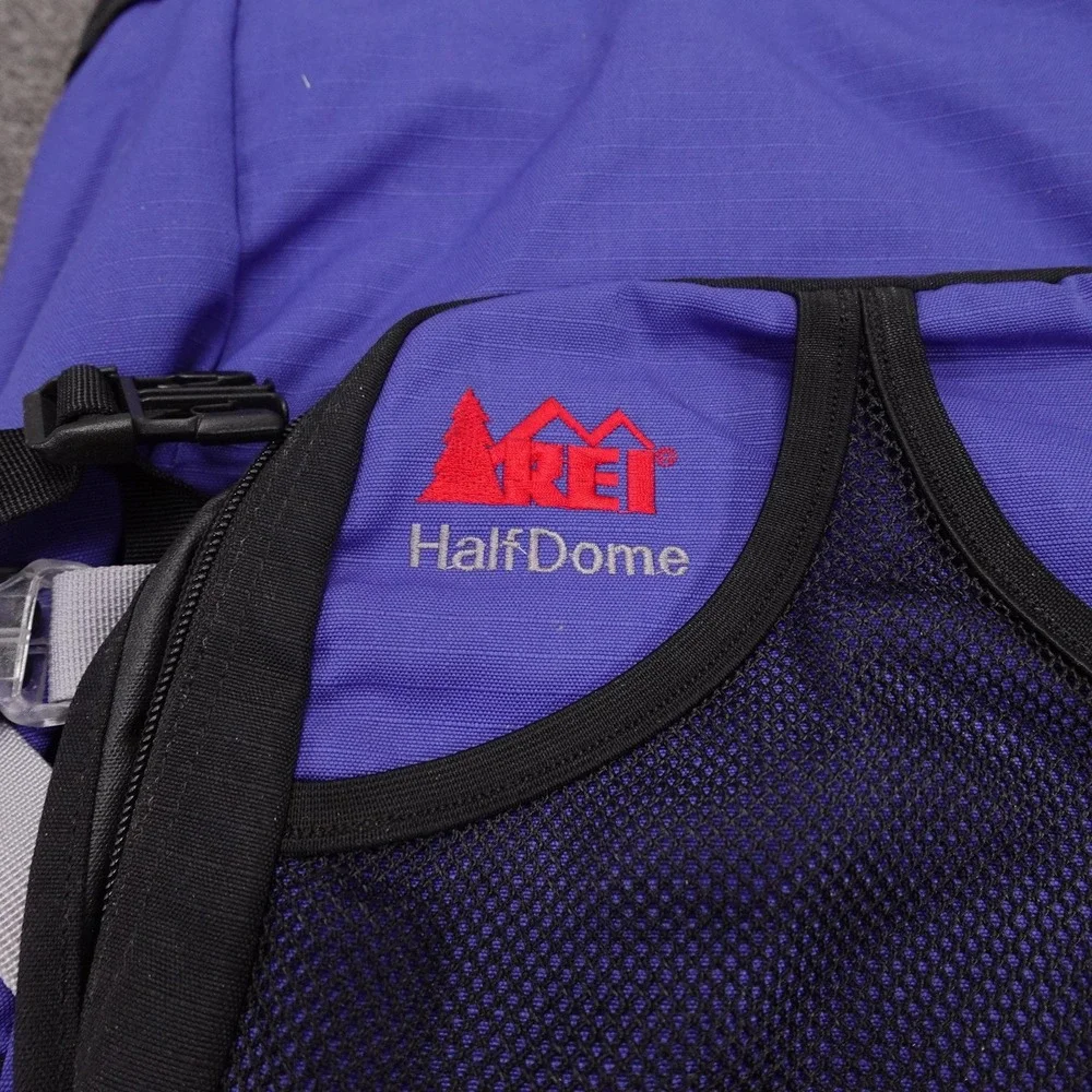 REI HalfDome Shoulder Bag One Size Purple Hiking Pack Padded Straps Nylon 50L